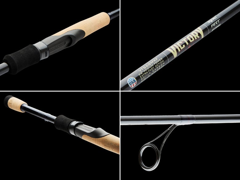 close-up images of st. croix victory casting rod